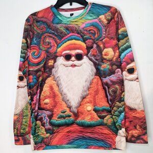 Women's Hippie Gnome Long Sleeve Christmas Sweatshirt Small New in Package